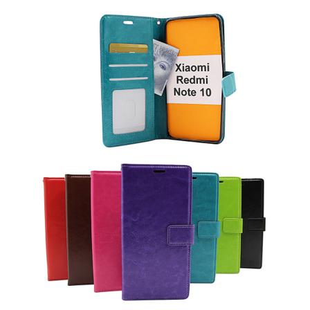 Crazy Horse Wallet Xiaomi Redmi Note 10 Grön