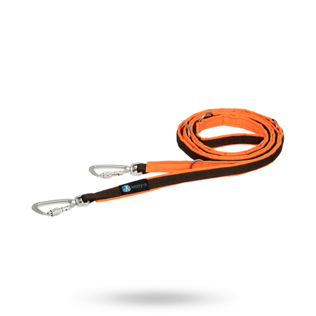 Anny-X - Anny-X Safety Protect High Visibilty Koppel - Orange/Brun - Hundkoppel- För stora hundar