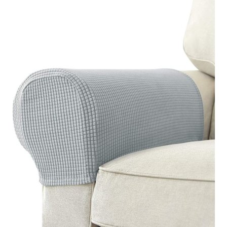 Set med 2 Jacquard Stretch Soffa Fåtölj Armstödsskydd Halkfria Möbelskydd Armstöd Överdrag för Soffa Vilstol
