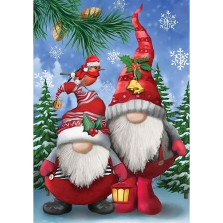 Jultomte Diamantmålning Kit Borrat Allt Vatten Diamant Fotokonst Hantverk Ho