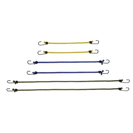 Elastisk slipsrem med kroker for camping, kajakk, sykling og bagasjepakning