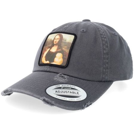 Berzerk - Grå unconstructed Keps - Lifting Mona Lisa Grey Destroyed Dad Cap @ Hatstore