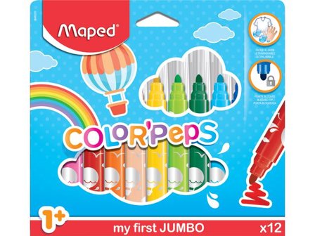 MAPED Fiberpenna MAPED My first Jumbo 12/fp - Lyreco - Skola och förskola - Pennor och tillbehör - Fiberpennor - Jumbo