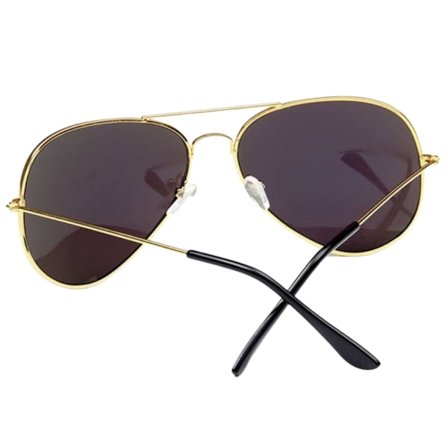 Pilot Solbriller med Speilglass, Gullfarget Innfatning, [Størrelse] x [Antall]