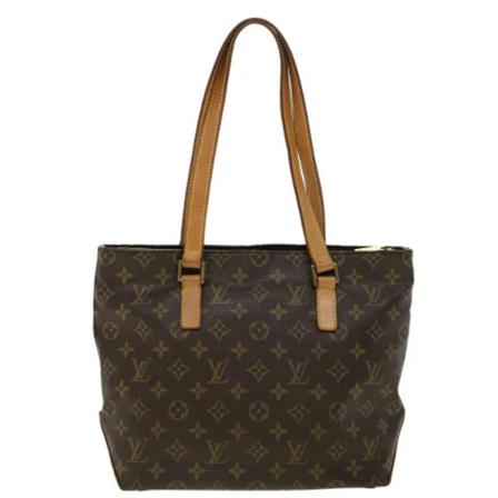 Louis Vuitton Vintage, Pre-owned Cabas Piano Monogram Tote Bag Bruin, Dames, Maat:ONE Size,leather