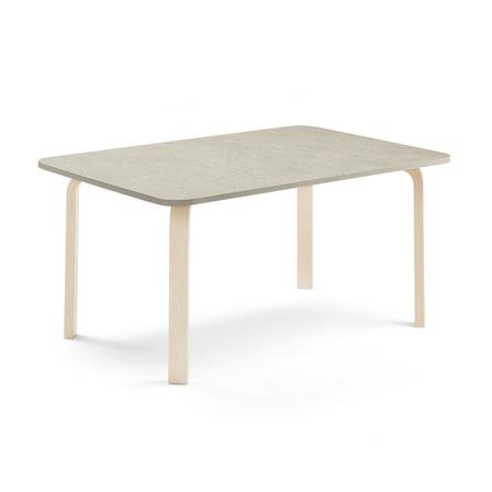 Tisch ELTON, 1400x700x590 mm, Linoleum grau, Birke