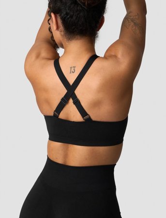 ICANIWILL Smooth Seamless Sports Bra - Black - XS