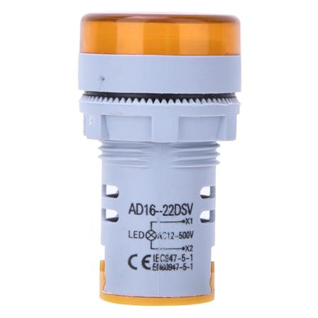 AD16-22DS LED-indikatorlys Digital Display Voltmeter AC 60V-500V Spændingsmåler Gul