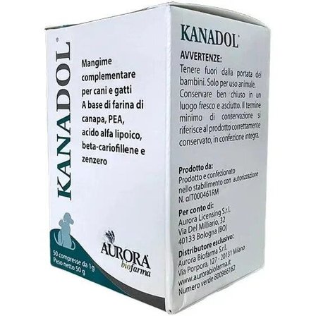 Kanadol Mangime Complementare Per Cani e Gatti 50 Compresse