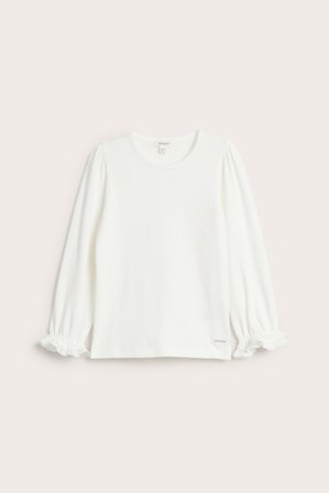 Newbie | Topp med spetskant | Offwhite