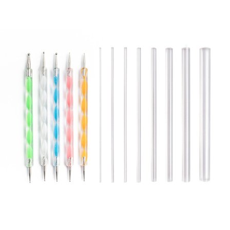 Mandala-verktøy 13-delt sett Polka Dot-malingspenne med prikkebor, akrylprikkepinne, leireverktøy