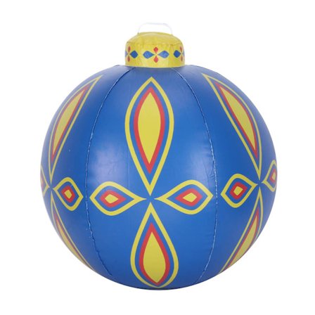 24-tums uppblåsbar julgranskula (ljus upp utan batterier) Mörkblå