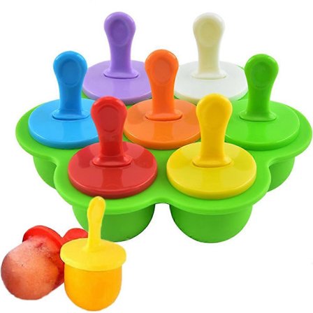 Kreative ispinneformer for småbarn, livlige gjenbrukbare pinner for hjemmelagde ispinner, matvaregodkjent silikon multifunksjonell oppbevaring av 