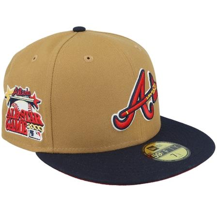 New Era - MLB Brun fitted Caps - Atlanta Braves Serenity 59FIFTY All Star Game 00 Wheat/Navy/Red Fitted @ Hatstore