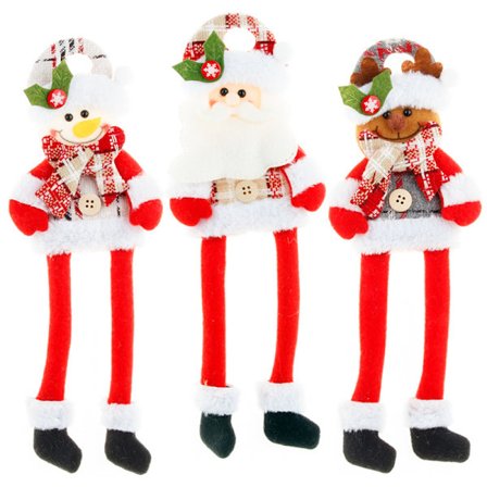 3 st pendentifs de Noël articles decoratifs de Noël decorations de scène pendentifs d’arbre de Noël poupée pendentifs de jambe longue