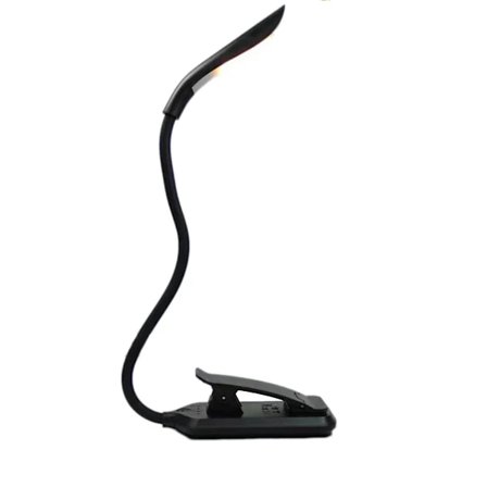 |NT|INF Läslampa, LED-boklampa med 3 ljuslägen, uppladdningsbar Svart