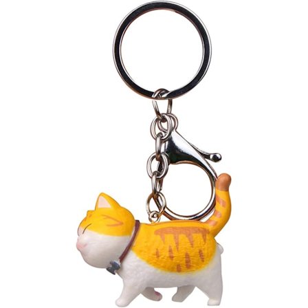 Mini sød tegneserie buttet katte model hængende legetøj nøglering nøglec