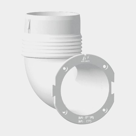 Ventilationanslutning 90 grader för ventil 3"