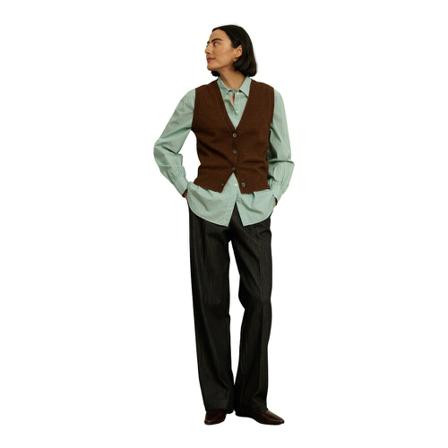 Rue Blanche, Luxalpa Gilet 22a Knitwear Bruin, Dames, Maat:L,alpaca