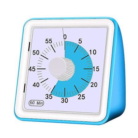 60-minutters Visuell Analog Timer Lesing Timer Stille Telling Tid Verktøy
