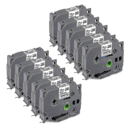 10-pakk P Touch Etikettiteippausnauhaa Brother Tze-231 Tze-teipille 12mm 0,47 Laminoitu Valkoinen null none