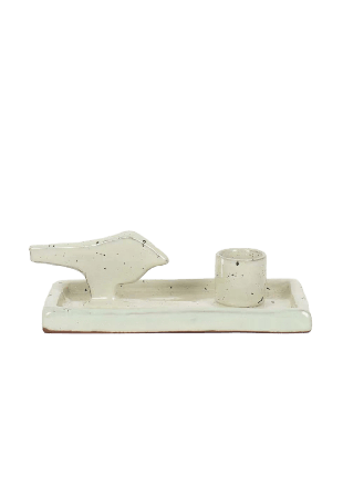 A World of Craft EARTH BIRD Ljusstake Ljus & ljusstakar Vit 14x8 cm,H 5 cm