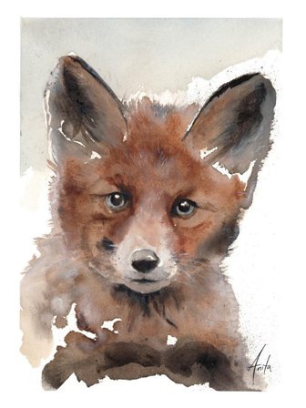 Nordic Wild Kunsttrykk Rev 30x40cm Akvarellpapir