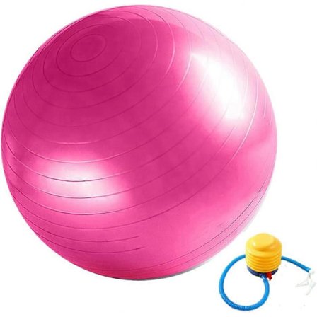 Sportsbold Anti-Burst med Boldpumpe Tyk Robust 300 kg Belastningskapacitet Sportsbold Balance Pilates Yogabold til Kontor Hjemme Fitnesscenter (65CM 