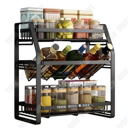 Kryddhylla - TD - Väggmonterad - Kolförstål - Industriell stil - Vit