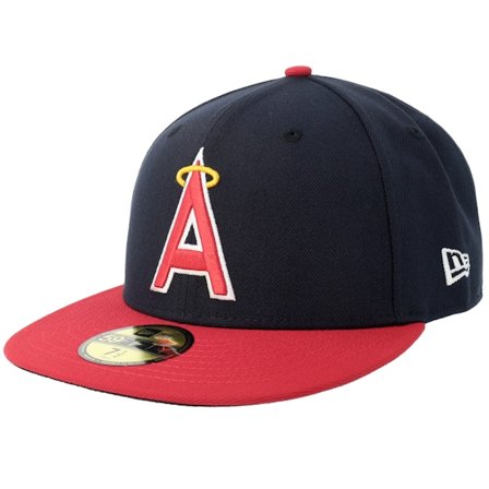 New Era - MLB - Blue - Cap - Los Angeles Angels Acperfalt 2024 Navy/Red Fitted - Hatstore