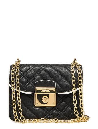 Plaid Quilted Leather Beckett Crossbody Black Lauren Ralph Lauren