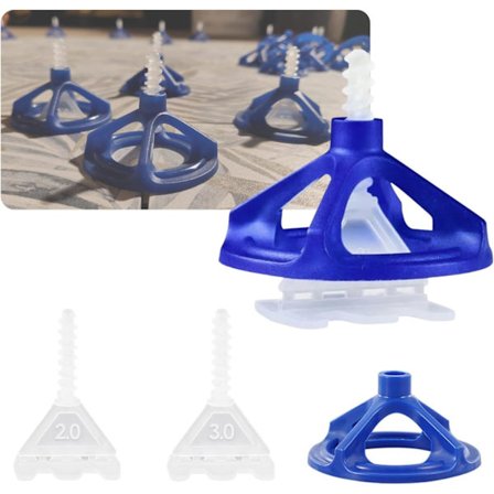 Självnivellerande kakeldistanskit 2mm x100 + Återanvändbar ratt x100 I Lätt för DIY