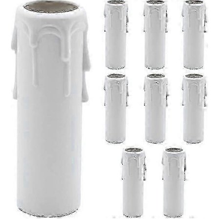 10 stk. Vintage Lys Dryp Plastikafdækninger 30 * 100 mm Rør Lysekrone Fatningsafdækninger Lysekrone Væglampe Vedhæng Dekoration (FMY)