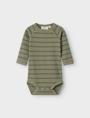 Lil'Atelier Nbmkail Ls Slim Body Lil Noos - Khaki green - 56