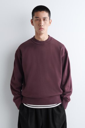 COS Men's Relaxed Washed Cotton Sweatshirt in Red