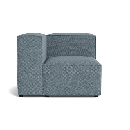 Lissabon hjørnemodul, venstrevendt - Nordic Blå - 100x100x72cm - Sofa - Kvalitetsstof & Krydsfiner Ramme - Holdbar & Komfortabel Modulsofa