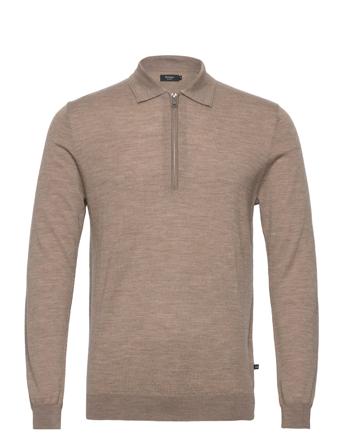 Maklint Z Knitwear Half Zip Pullover Beige Matinique*Betinget Tilbud