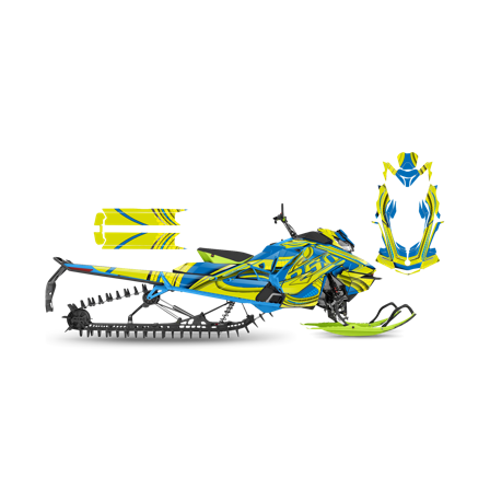Dekalkit SweTown Slame Blå-Lime - Ski-Doo Summit SP 850 E-Tec 146 2018-2022