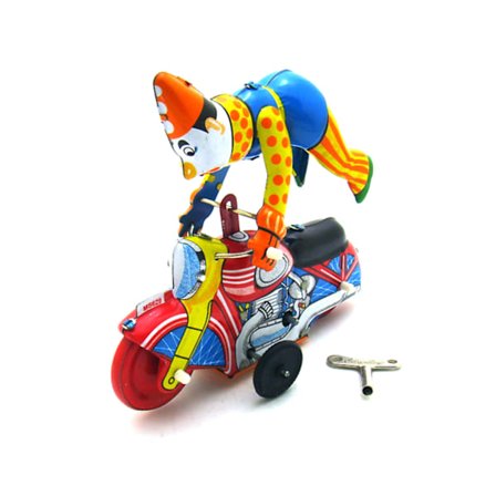 Boligdekoration Vintage Motorcykel Bliklegetøj Klassisk Clockwork Wind Up Motorcykel