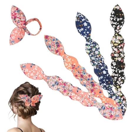 4 stk Blomster Hårbollemaker, Magisk Bollemaker for Hår, Lat Hårkrøller Fransk Twist Hår Donut Maker, Styling Tilbehør