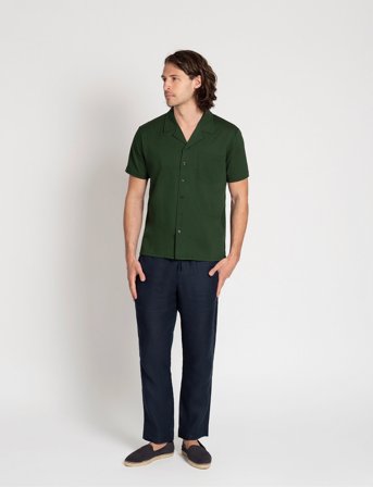 The Resort Co. Piqué Resort Shirt Deep Green - Green - XL