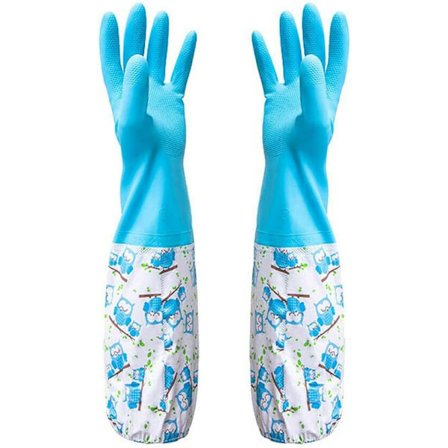 Par af gummihandsker til rengøring af damrende - Lang arm