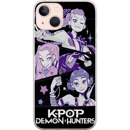 Yhteensopiva Puhelinkuori Apple iPhone 13 Kpop Demon Hunters Huntrix Trio Tytöt Violetit tähdet Retro-idoli Taidetta