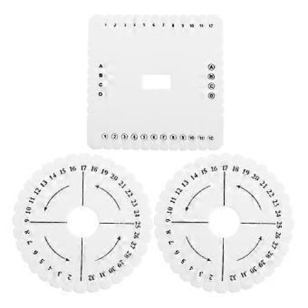 3 stk Praktiske Perlesnor Disker Flettebrett Håndlagde Vekve Skiver Plater