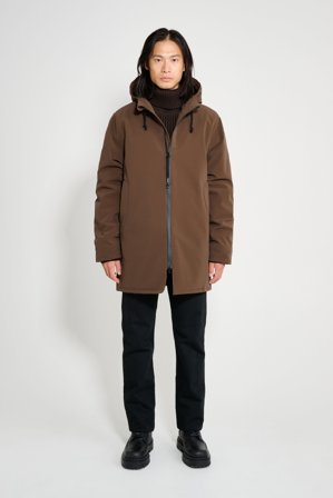 Stockholm Matte Winter Coat Dark Brown