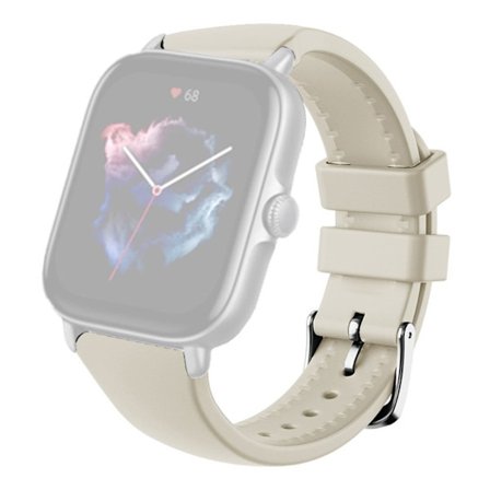 Huami Amazfit GTS 4 / 3 / 2 / Mini / Bip U 20mm Smart Watch Armband Pin Buckle Flexibelt armband - Retro Vit