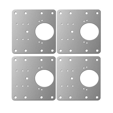 Reparationsplatta för gångjärn möbler 9x9 cm rostfritt stål