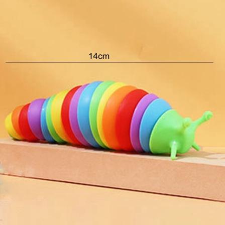 18CM 14CM Färgglad Fidget Toy Slug Ledad flexibel 3D Slug Hummer Shark Fidget Toy Relief Anti-ångest Sensoriska barnleksaker 14cm-1