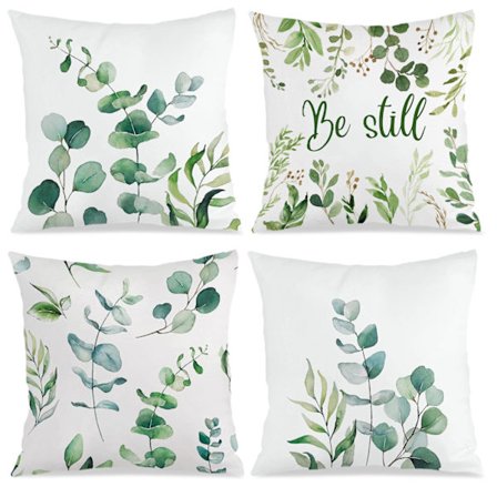 4 KPL Kukkakuvioinen tyynyliina, 45x45cm pehmeät ja hengittävät sängyn tyynynpäälliset sohvalle, sängylle, tuolille, maalaistalon koristeelliset