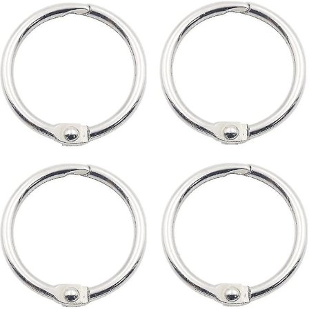 50 st Bindemedel Ringar 1,25 Tum, Elpläterade Stålringar, Lösblad Bindemedel Ringar, Nyckelringar, Metallringar För Index S.